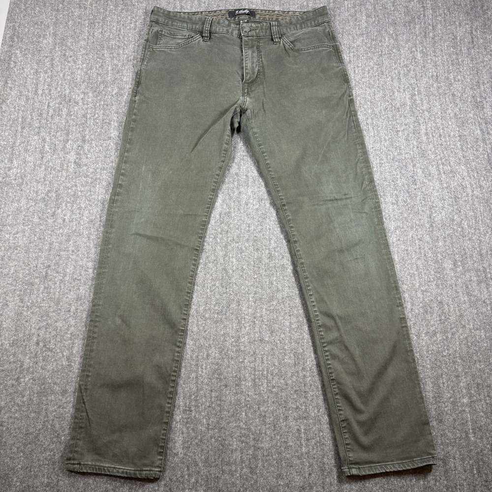 34 Heritage Men's Pants 35x34 Olive Green Stretch Tencel Cotton